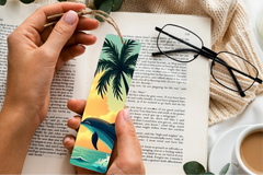 Tropical Lagoon Dolphins Bookmark Journal - CraftNest - Digital Crafting and Art