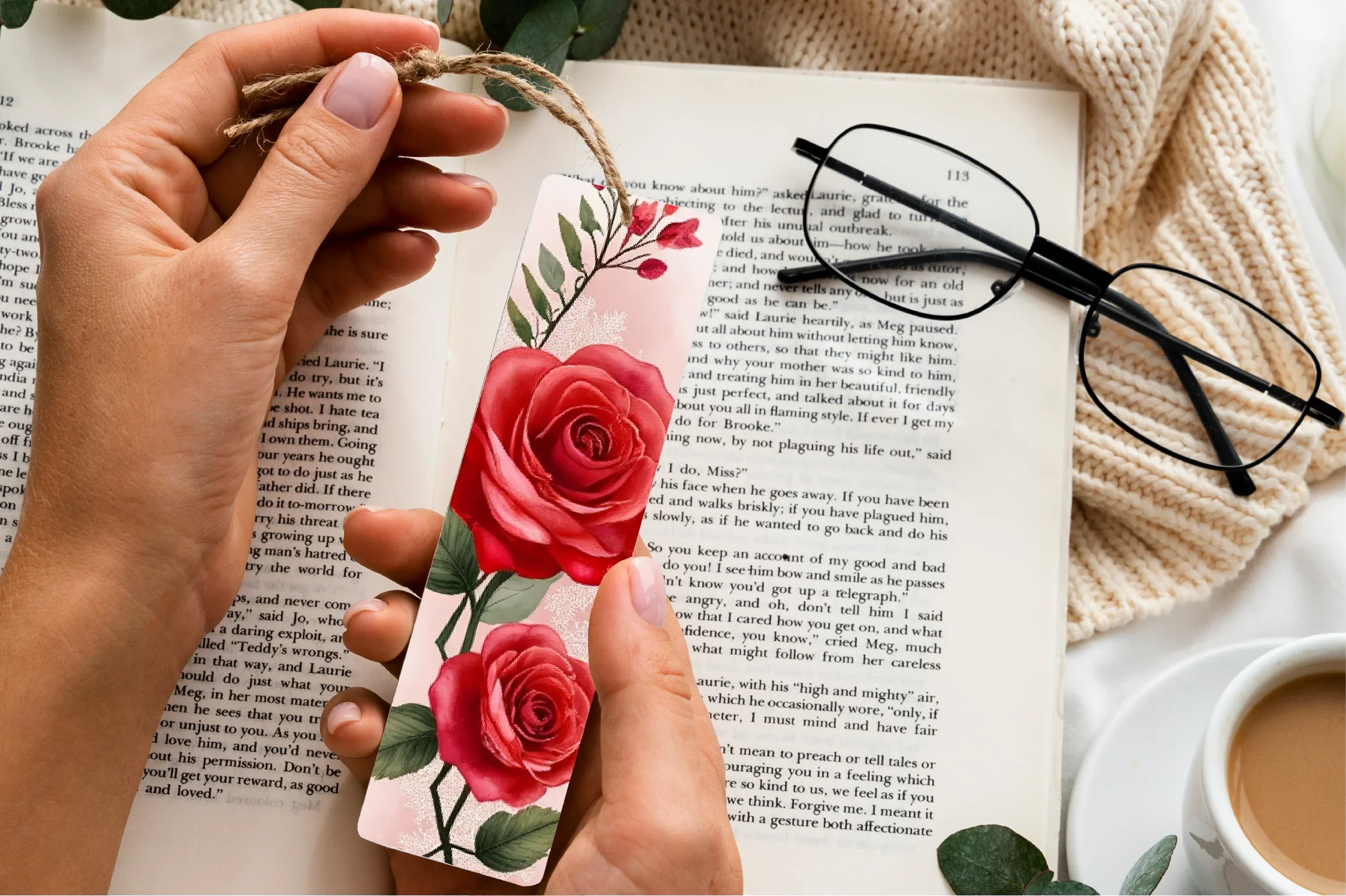 Red Rose Bookmark Journal - CraftNest - Digital Crafting and Art