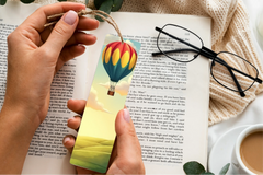Hot Air Balloons Bookmark Journal - CraftNest - Digital Crafting and Art