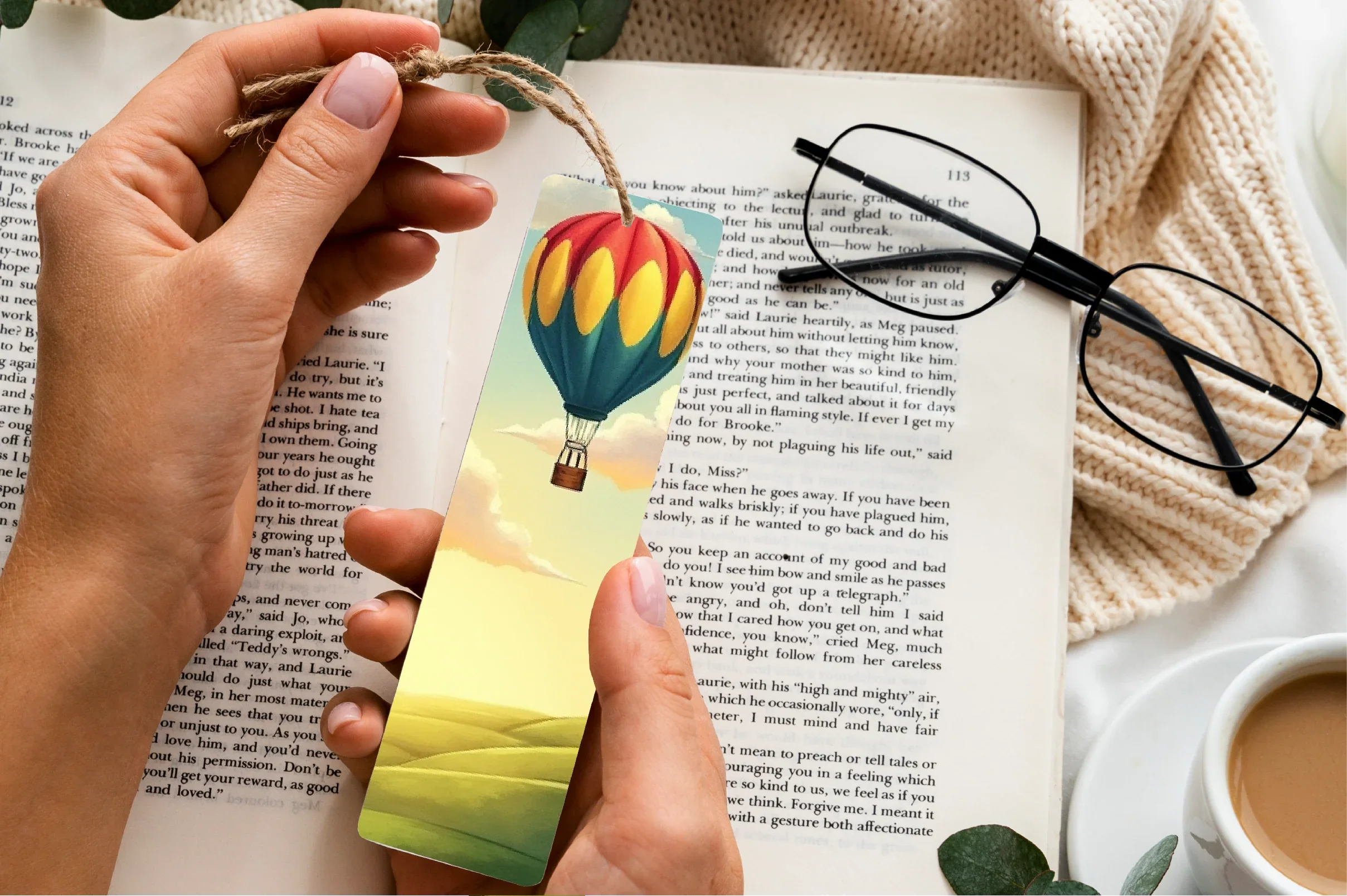 Hot Air Balloons Bookmark Journal - CraftNest - Digital Crafting and Art