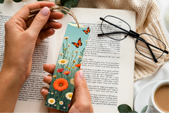 Wildflower Butterfly Bookmark Journal - CraftNest - Digital Crafting and Art