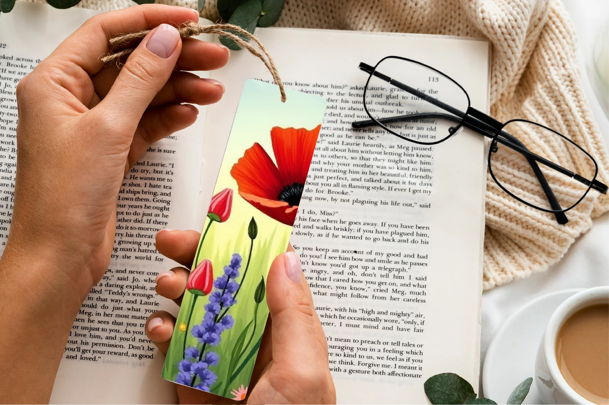 Sunlit Wildflower Field Bookmark Journal - CraftNest - Digital Crafting and Art