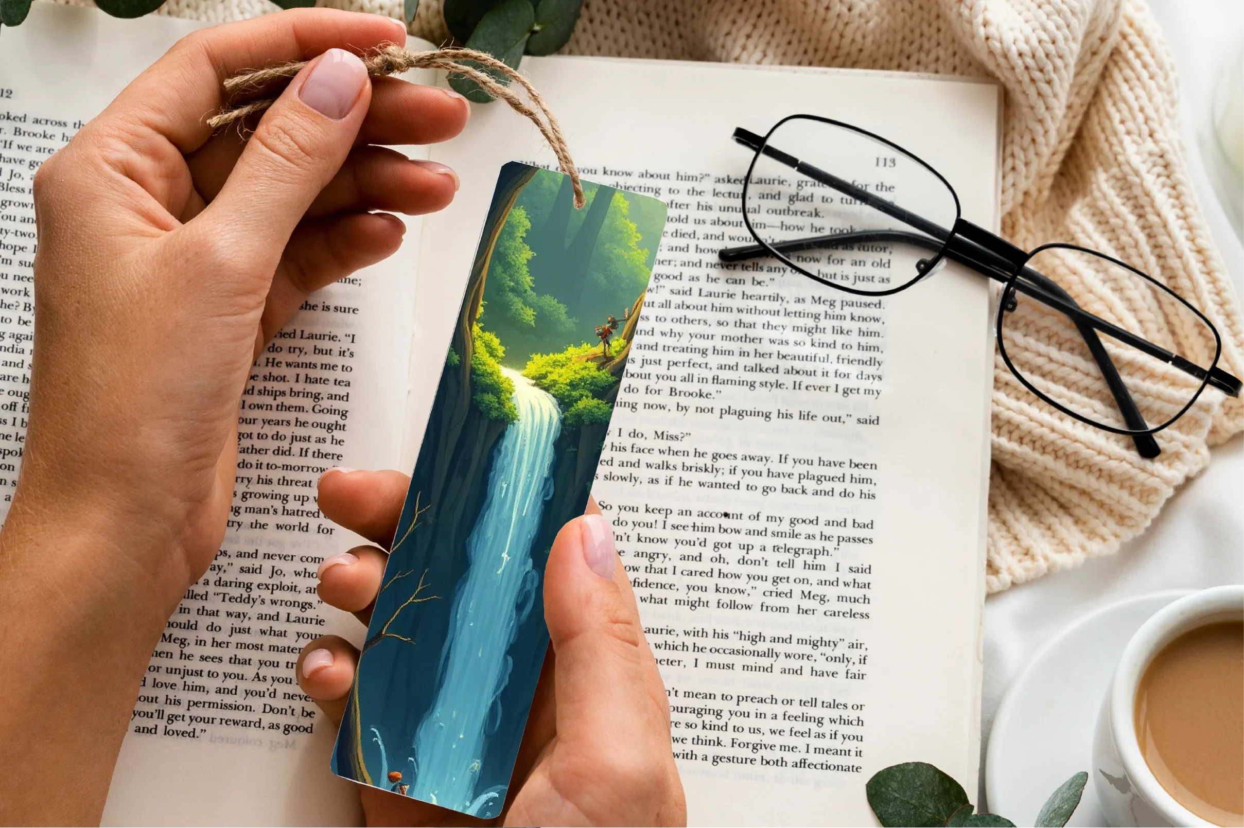 Forest Waterfall Bookmark Journal - CraftNest - Digital Crafting and Art