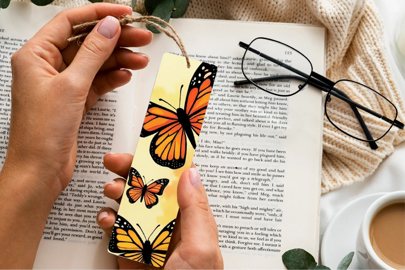Colorful Butterflies Bookmark Journal - CraftNest - Digital Crafting and Art