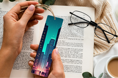 Neon Cityscape Bookmark Journal - CraftNest - Digital Crafting and Art