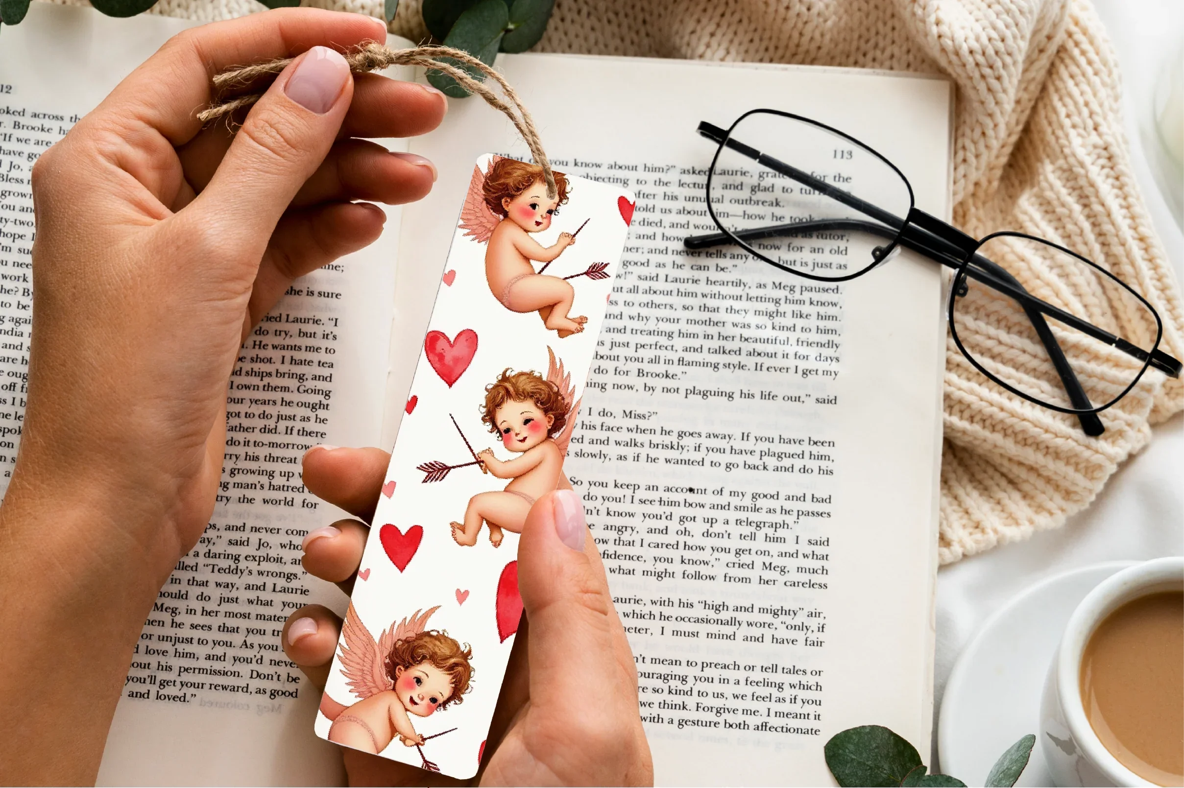 Valentine's Day Cupid Bookmark - CraftNest - Digital Crafting and Art