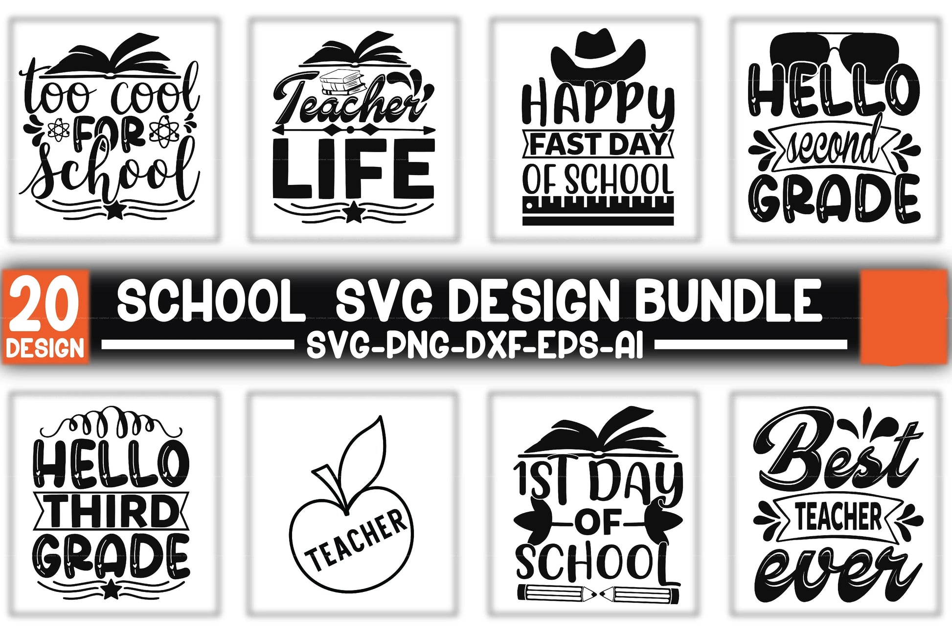 School Design SVG Bundle 3 - CraftNest - Digital Crafting and Art