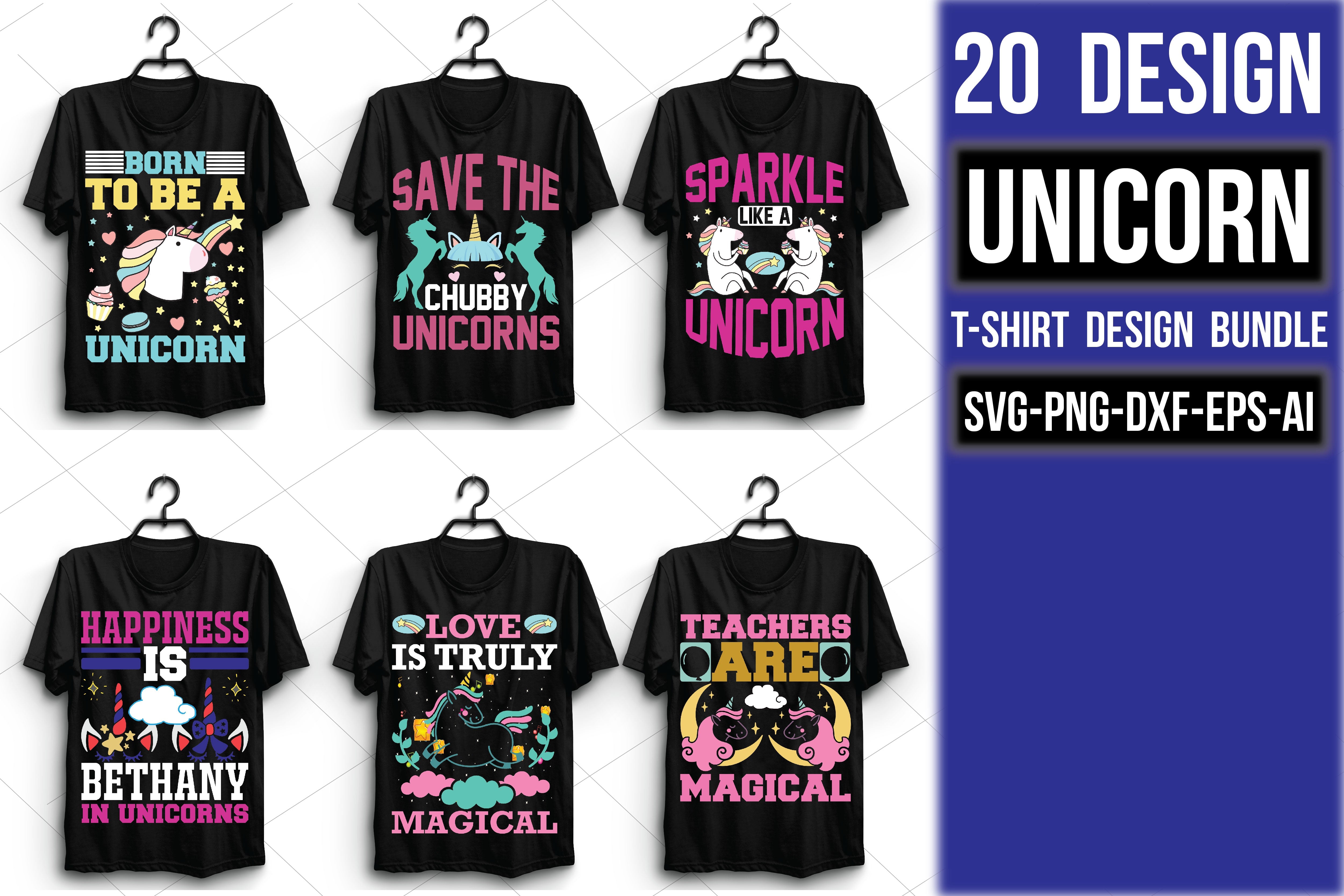 Unicorn T Shirt Bundle 3