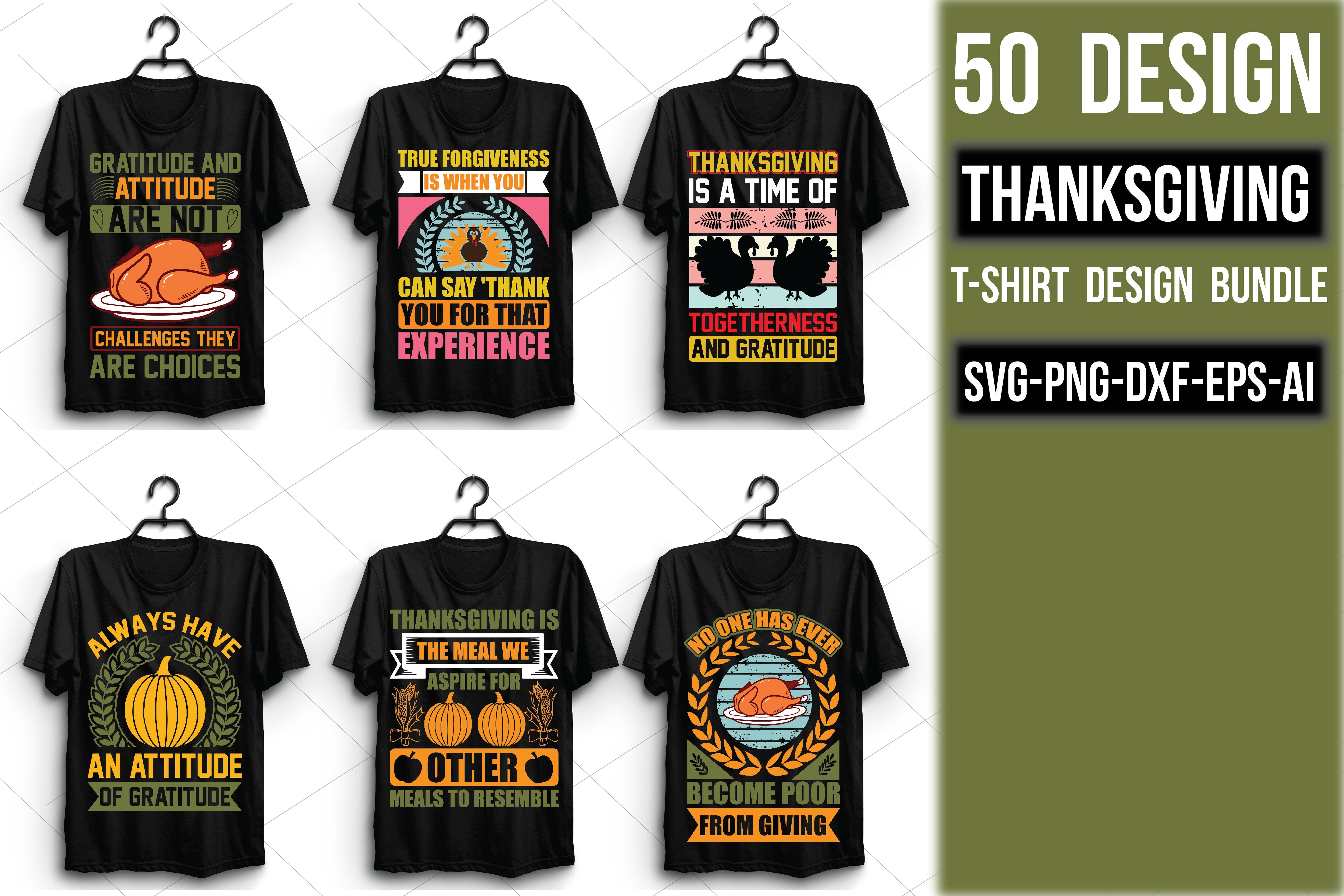 Thanksgiving T Shirt Design Bundle