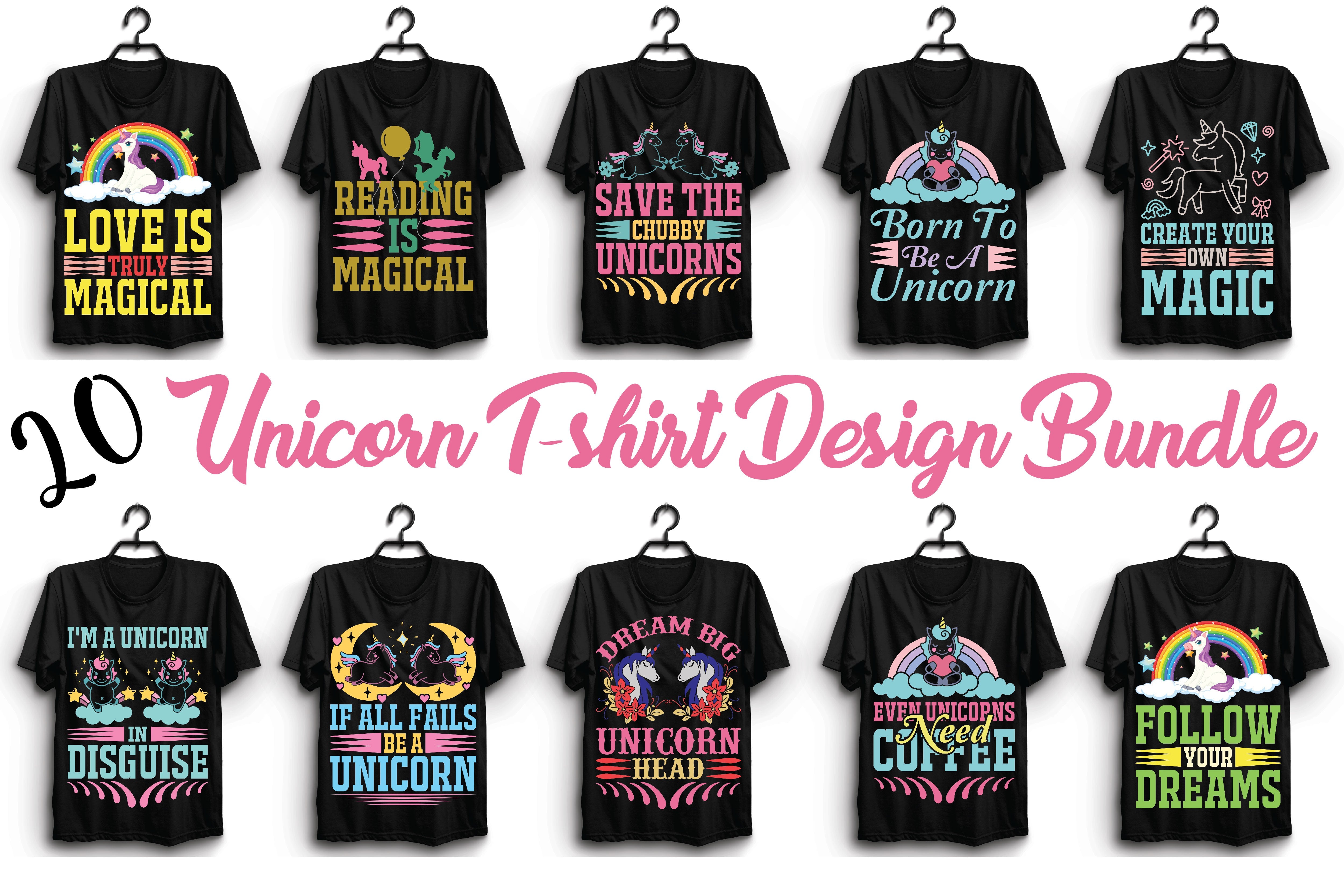 Unicorn T Shirt Bundle 6