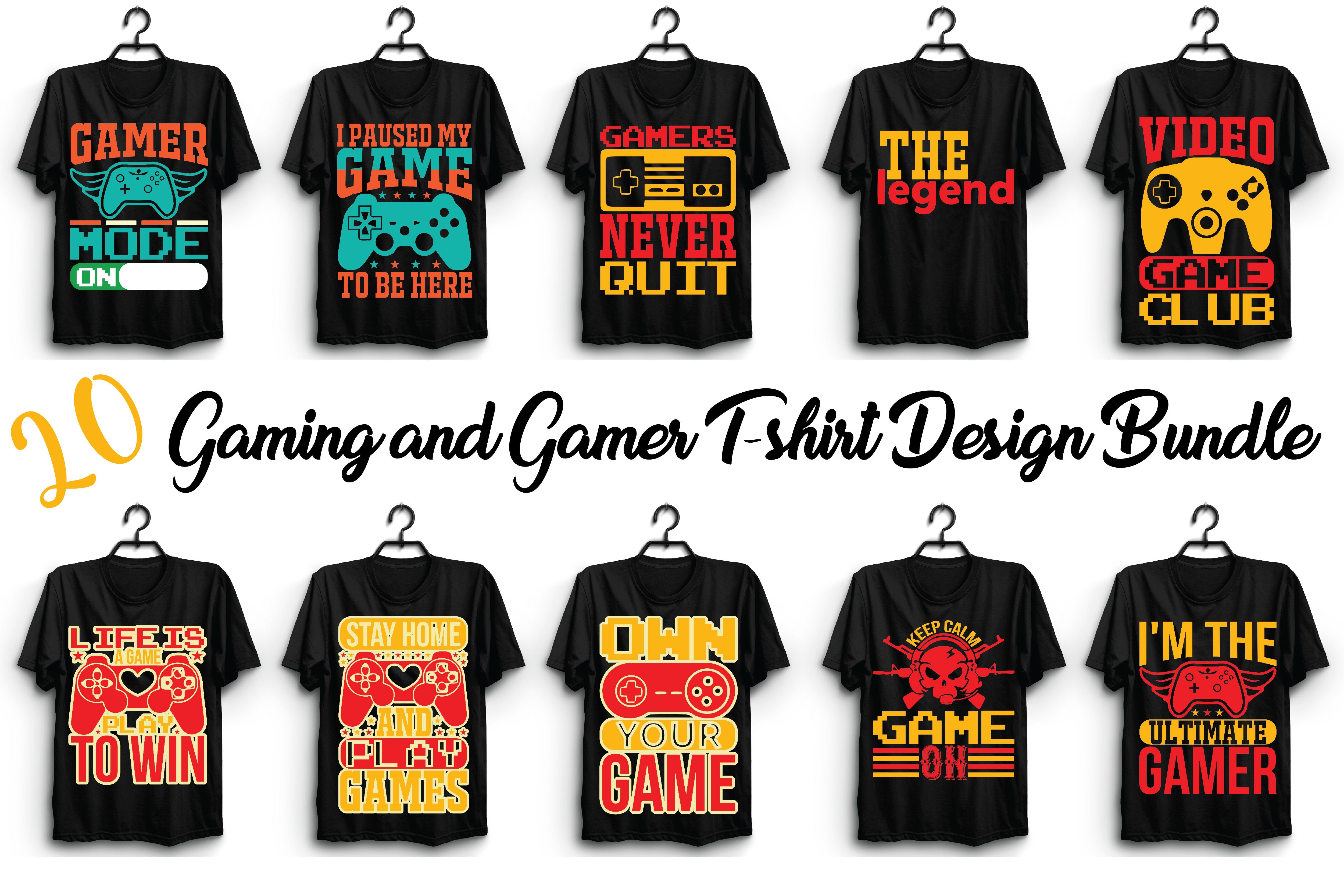 Gaming And Gamer T Shirt Bundle 2