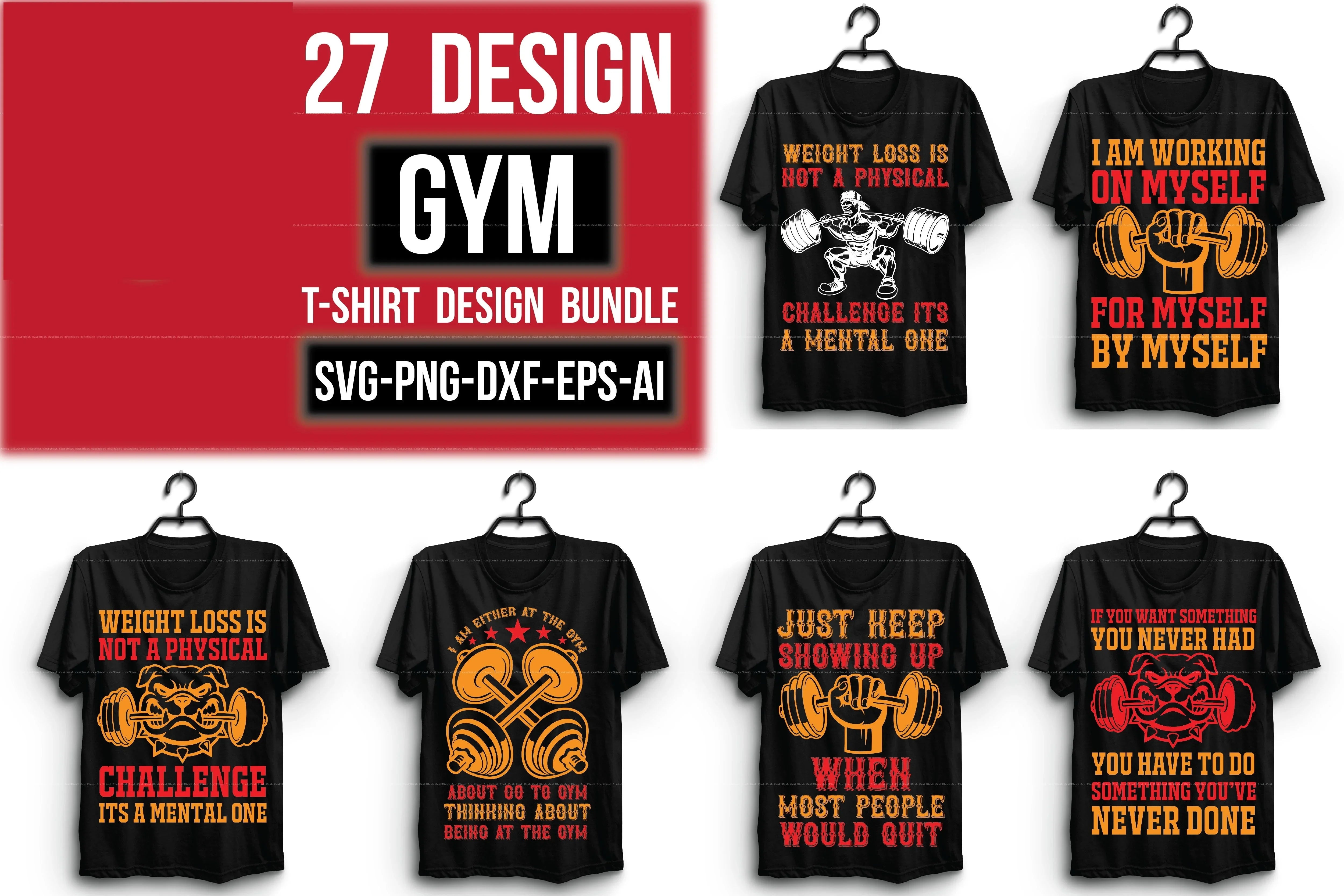 Gym T-Shirt SVG Bundle
