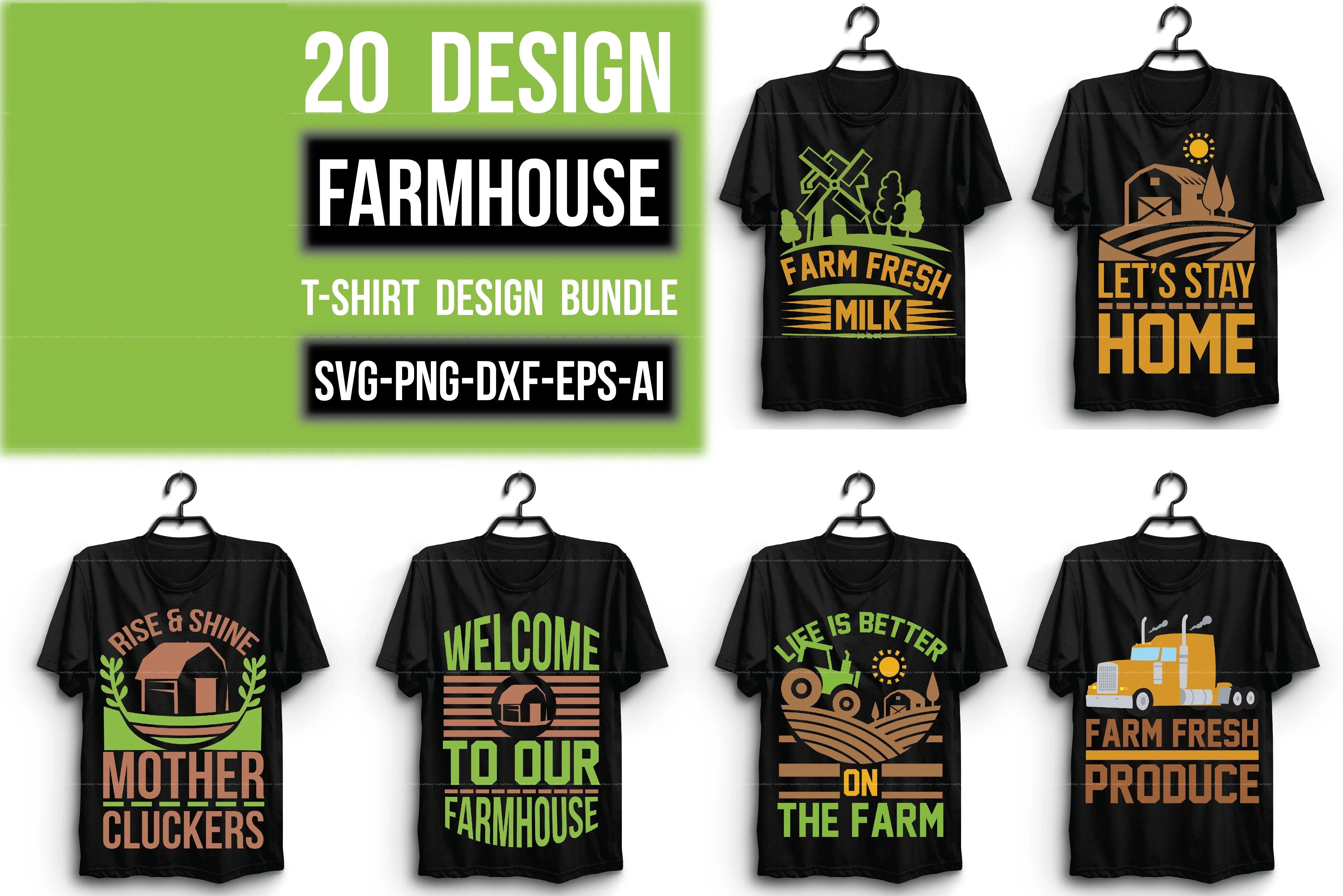 Farmhouse T-Shirt Design SVG Bundle