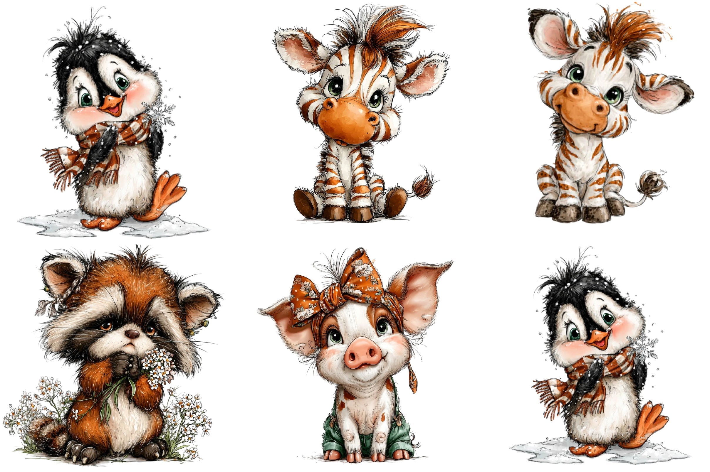 Adorable Baby Animal Clipart Bundle