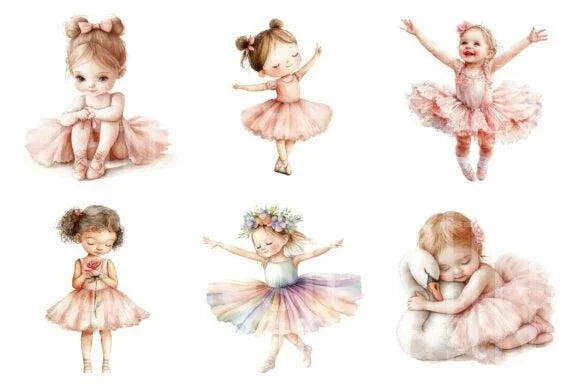 Baby Ballerina Girls Clipart Bundle - CraftNest - Digital Crafting and Art