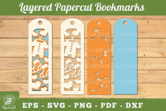 Baby Boy Papercut Bookmark Clipart Bundle - CraftNest - Digital Crafting and Art