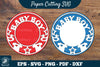Baby Boy Papercut Circle Clipart Bundle