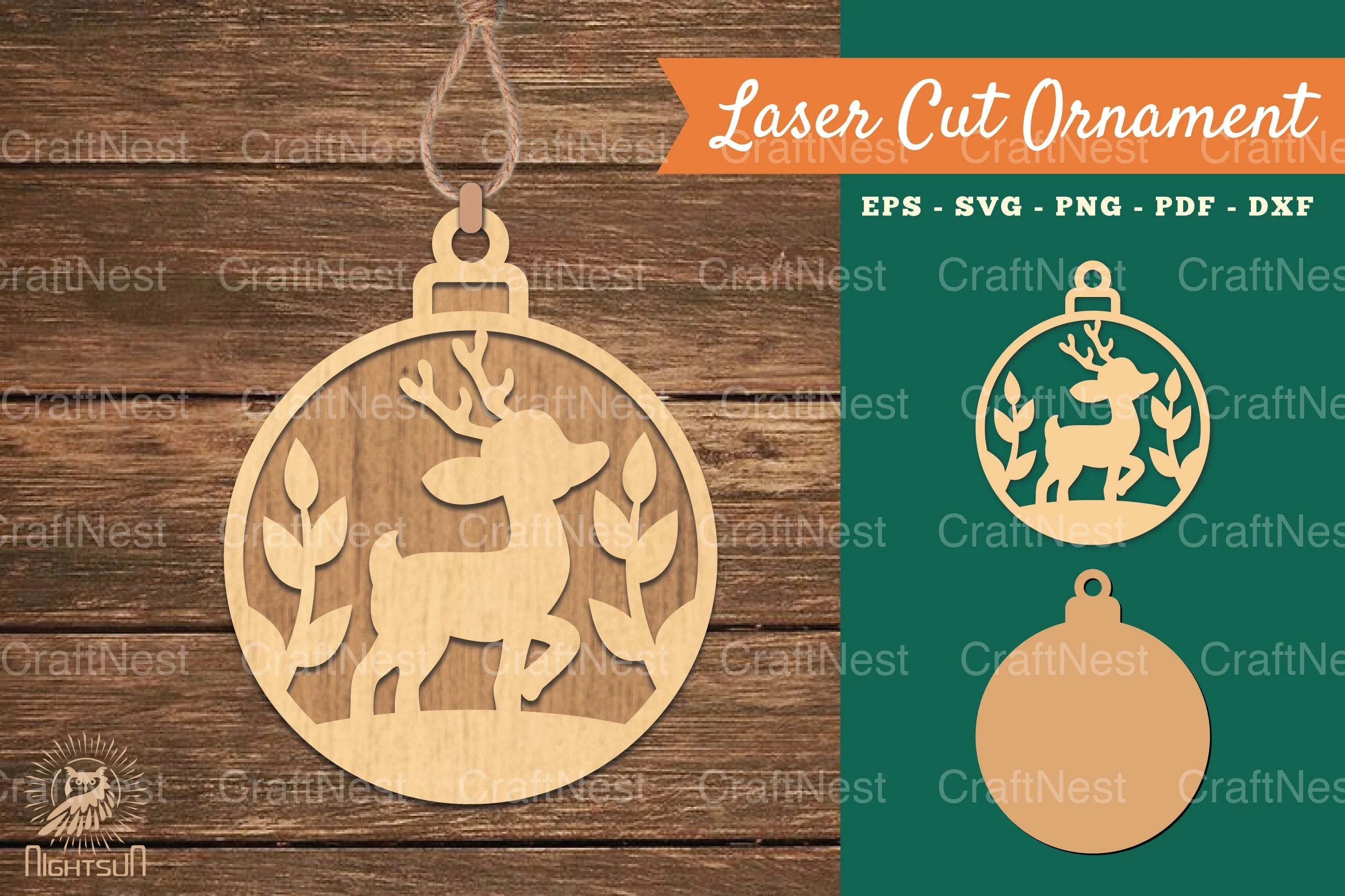 Baby Deer Laser Cut Ornament SVG Clipart - CraftNest - Digital Crafting and Art