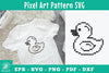 Baby Duck Pixel Art Pattern Clipart Bundle