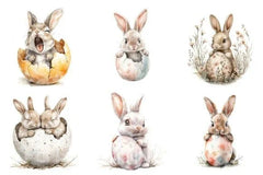 Baby Easter Bunny Clipart Bundle - CraftNest - Digital Crafting and Art