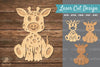 Baby Giraffe 3D Laser Cut Clipart Bundle
