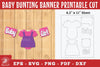 Baby Girl Bunting Banner Printable Clipart Bundle