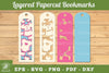 Baby Girl Papercut Bookmark SVG Clipart
