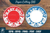 Baby Girl Papercut Circle Clipart Bundle
