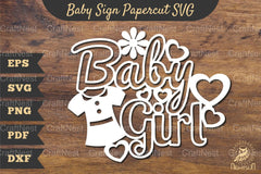 Baby Girl Papercut SVG Bundle - CraftNest - Digital Crafting and Art