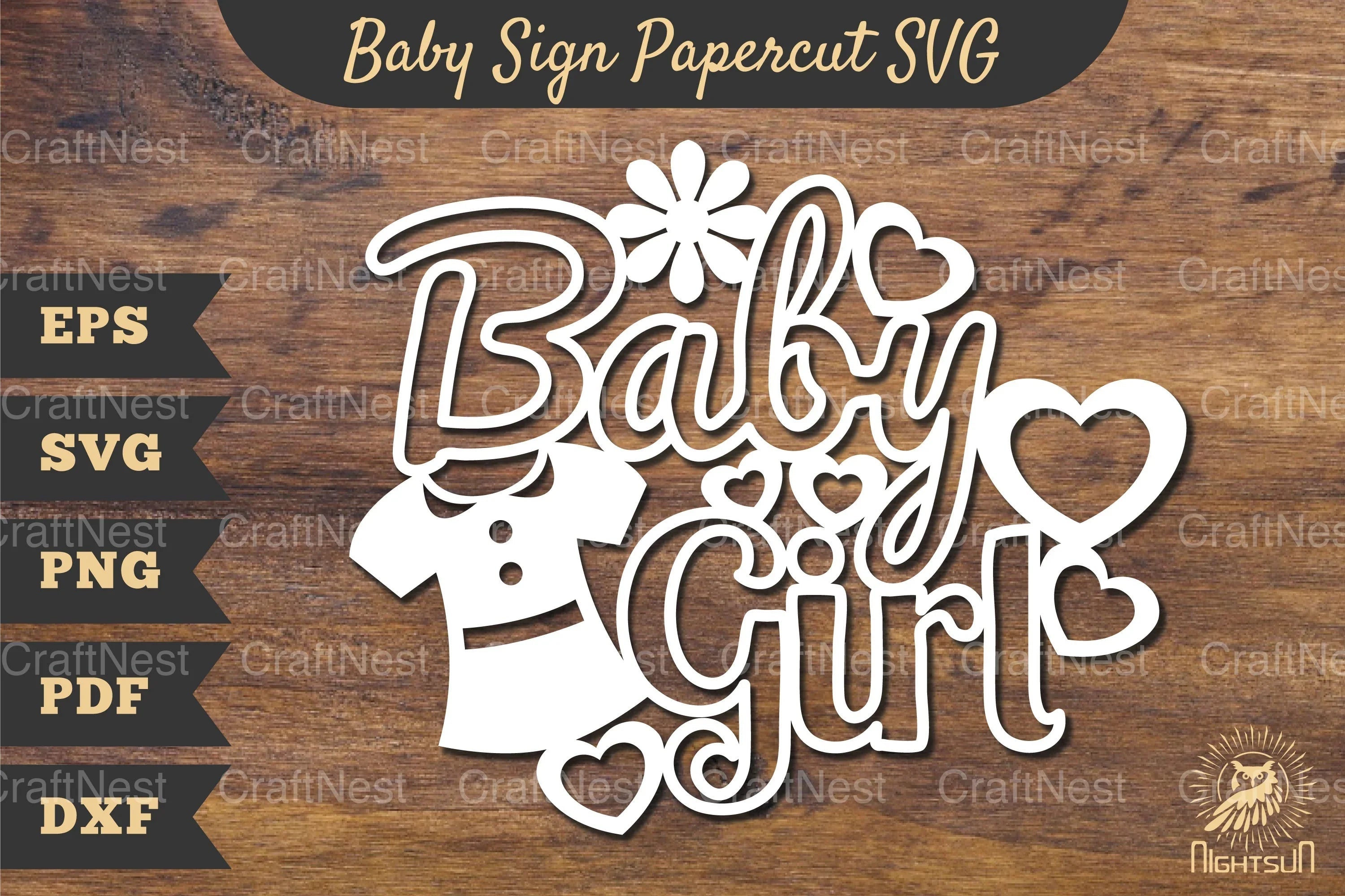 Baby Girl Papercut SVG Bundle - CraftNest - Digital Crafting and Art