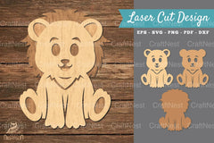 Baby Lion 3D Laser Cut Clipart Bundle - CraftNest - Digital Crafting and Art