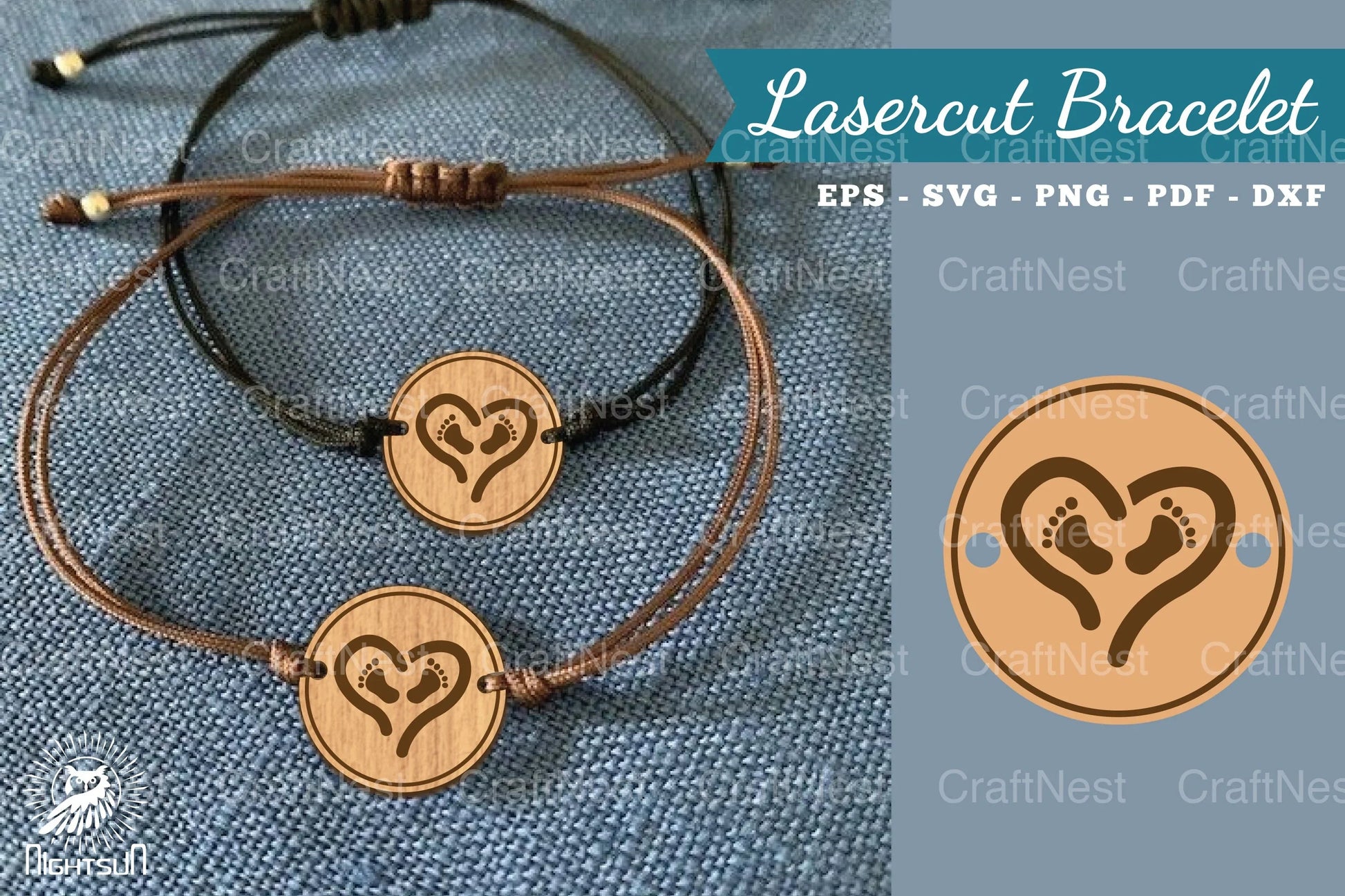 Baby Love Lasercut Bracelet Design Bundle - CraftNest - Digital Crafting and Art