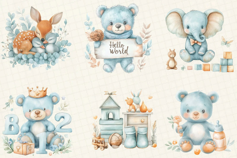 Baby Milestone Clipart Bundle - CraftNest - Digital Crafting and Art