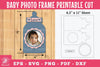 Baby Photo Frame Papercut Craft Template