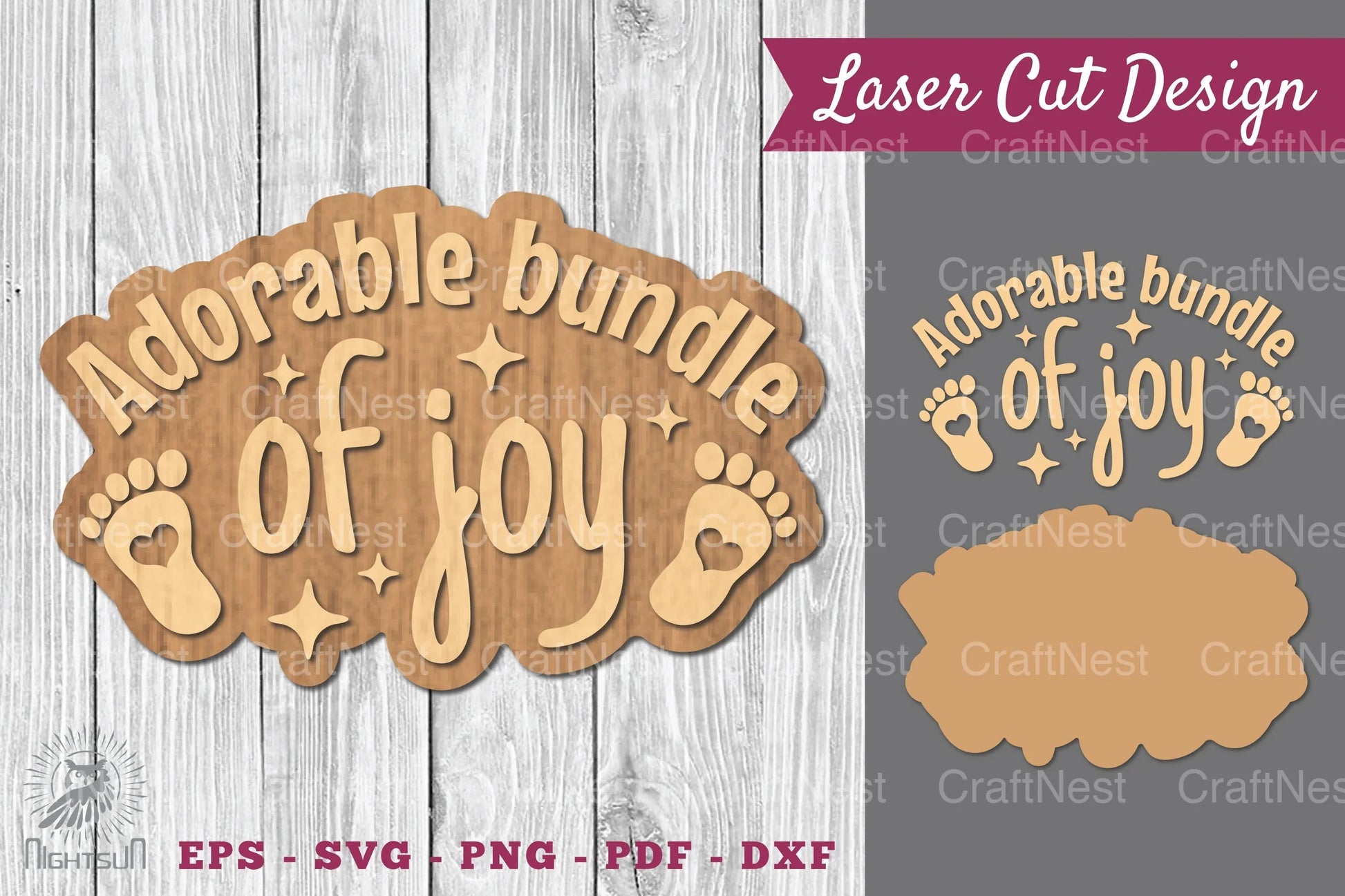 Baby Quotes Laser Cut Decoration Clipart Bundle - CraftNest - Digital Crafting and Art