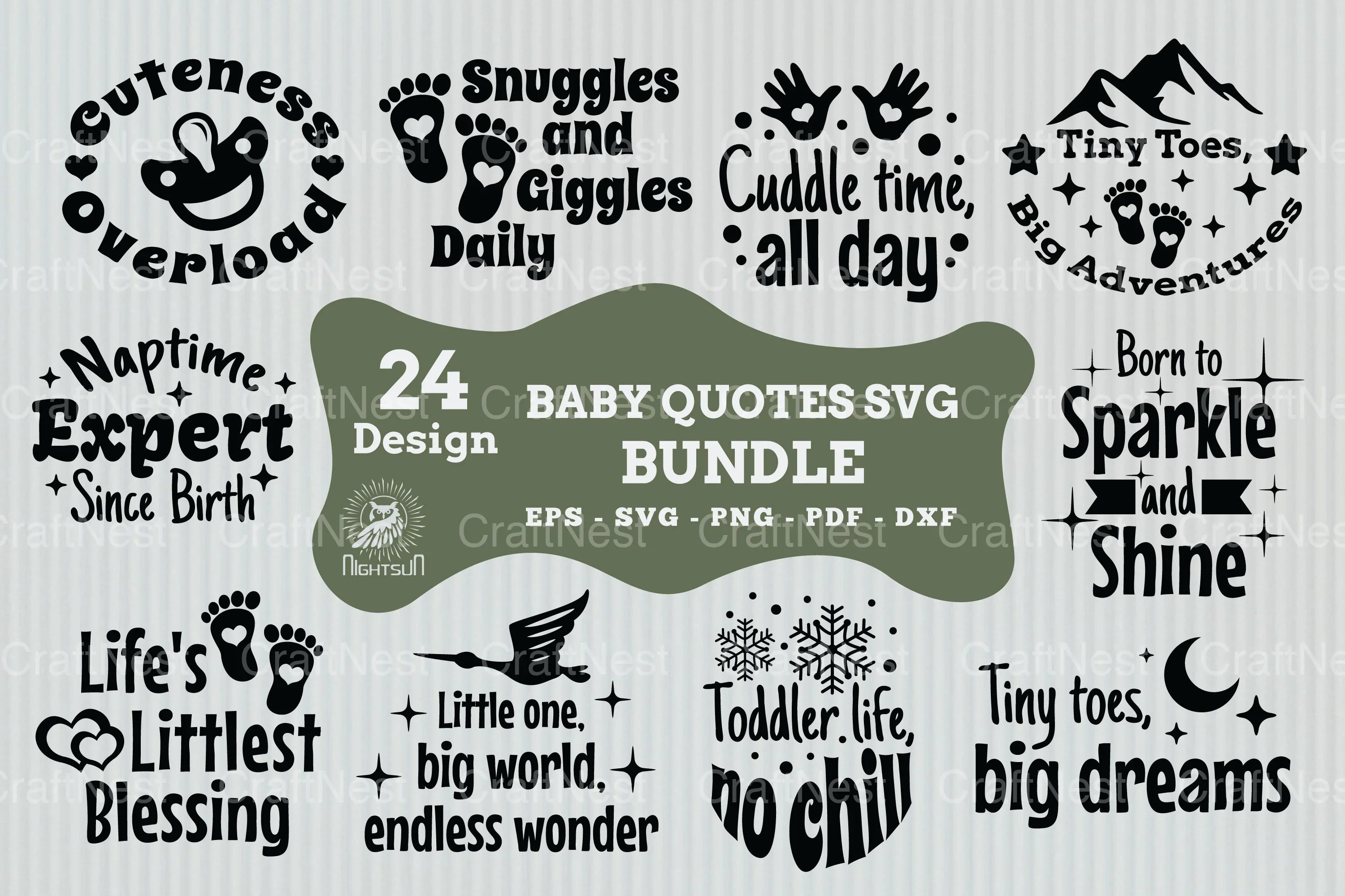 Baby Quotes SVG Bundle - CraftNest - Digital Crafting and Art