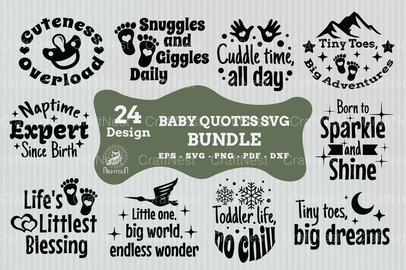 Baby Quotes SVG Bundle - CraftNest - Digital Crafting and Art