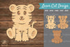 Baby Tiger 3D Laser Cut Clipart Bundle