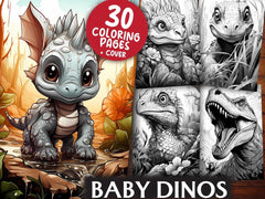 Baby Dinos Coloring Books - CraftNest