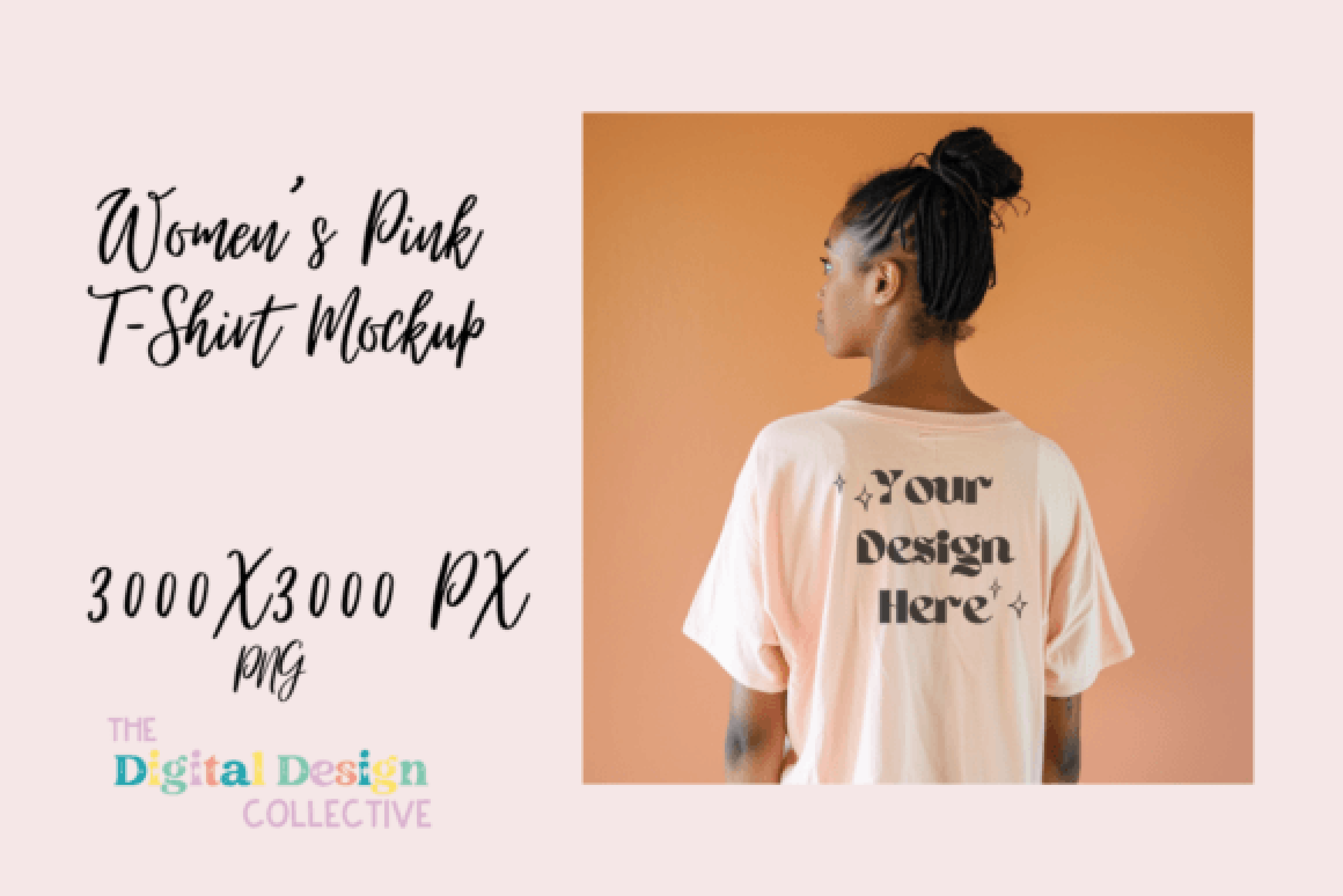 Pink Bella Canvas T-Shirt Mockup