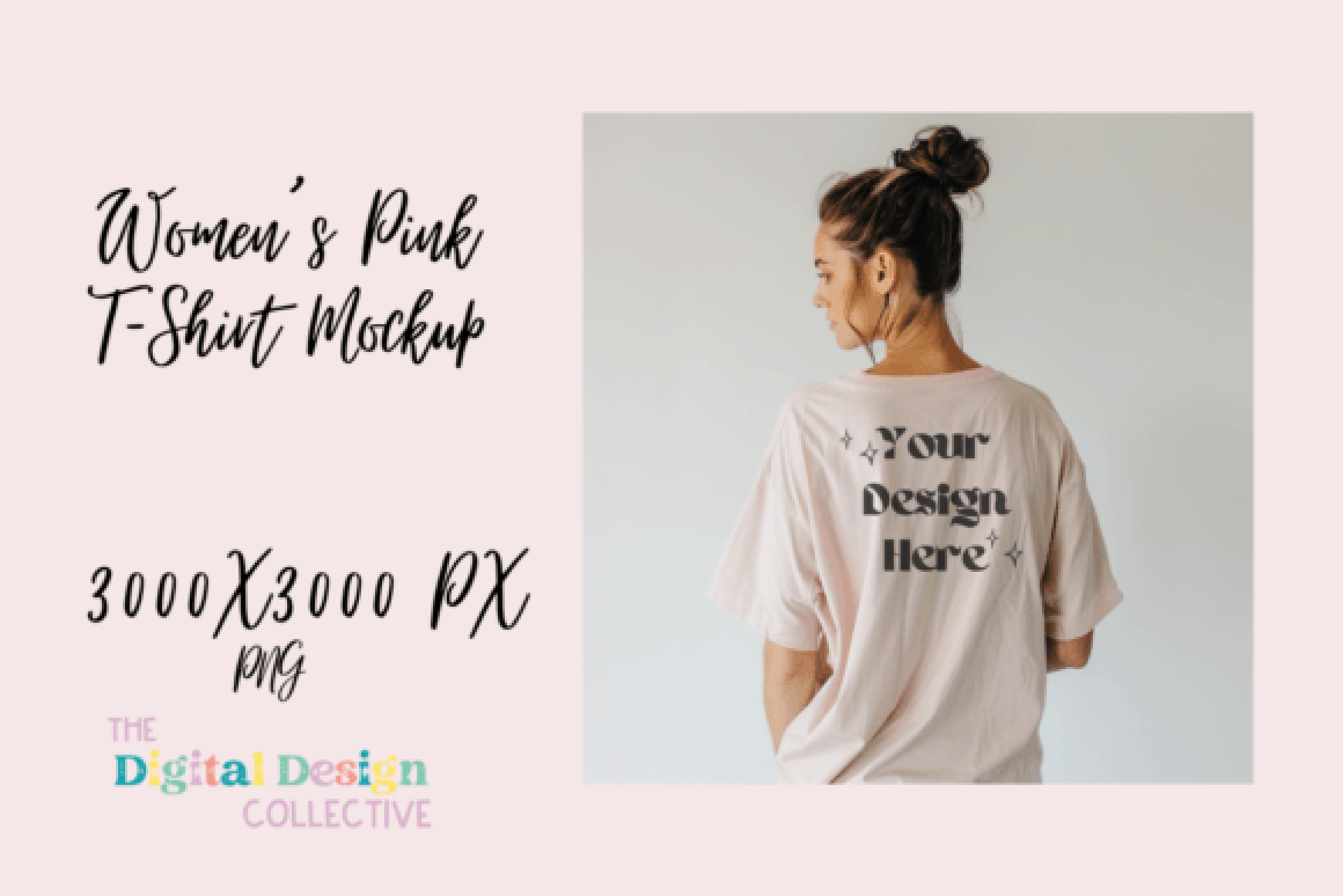 Pink Bella Canvas T-Shirt Mockup