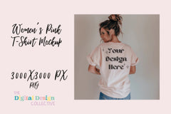 Pink Bella Canvas T-Shirt Mockup - CraftNest - Digital Crafting and Art