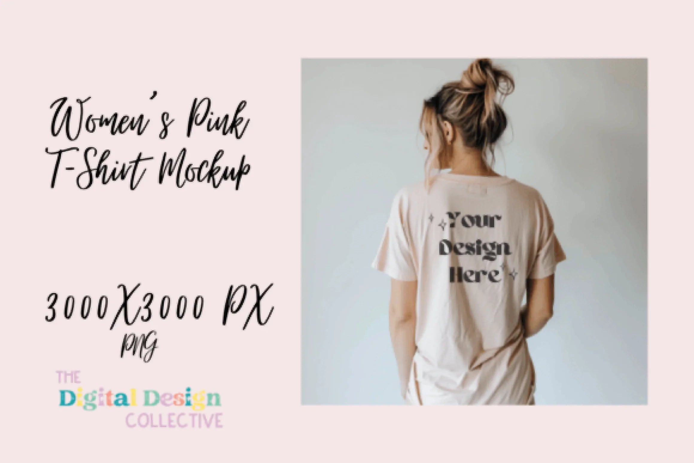 Pink Bella Canvas T-Shirt Mockup - CraftNest - Digital Crafting and Art