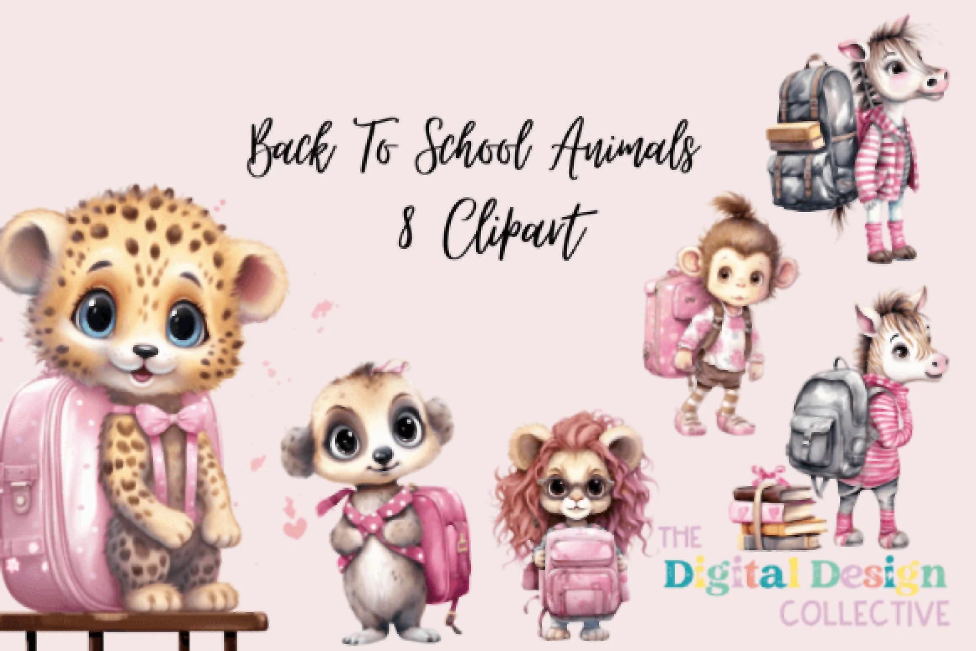 Back to School Animals Clipart Bundle - CraftNest - Digital Crafting and Art
