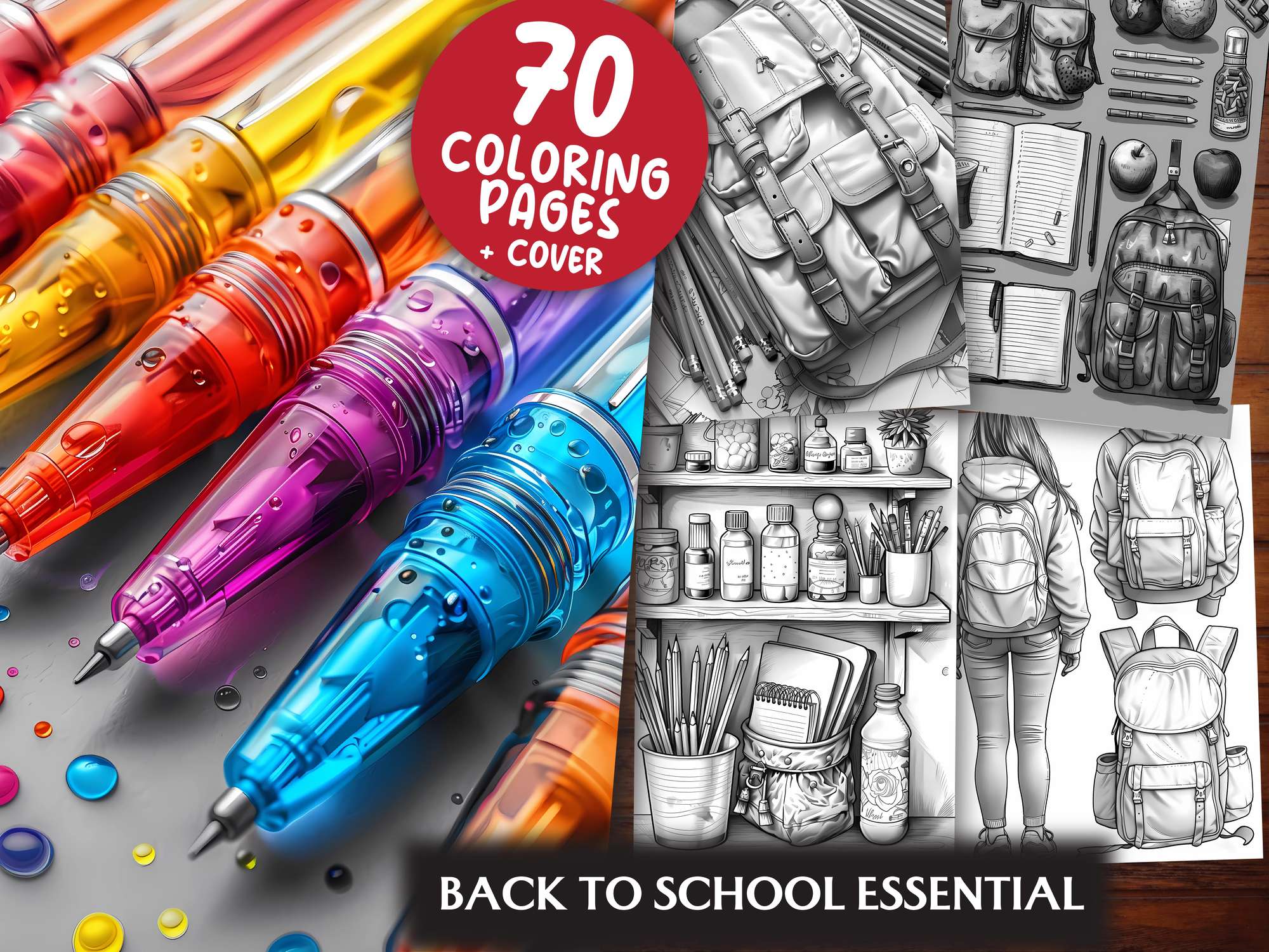 Back To School Essential Coloring Books - CraftNest - Digital Crafting and Art