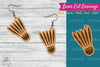 Badminton Ball Laser Cut Earrings Design Bundle