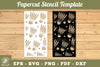 Badminton Ball Papercut Stencil Template Clipart Bundle