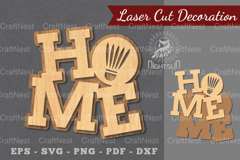 Badminton Home Laser Cut Decoration Sign Bundle - CraftNest - Digital Crafting and Art