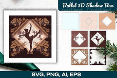 Ballerina 3D Shadow Box Cut SVG Bundle - CraftNest - Digital Crafting and Art
