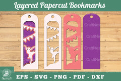 Ballerina Layered Papercut Bookmarks Clipart Bundle - CraftNest - Digital Crafting and Art